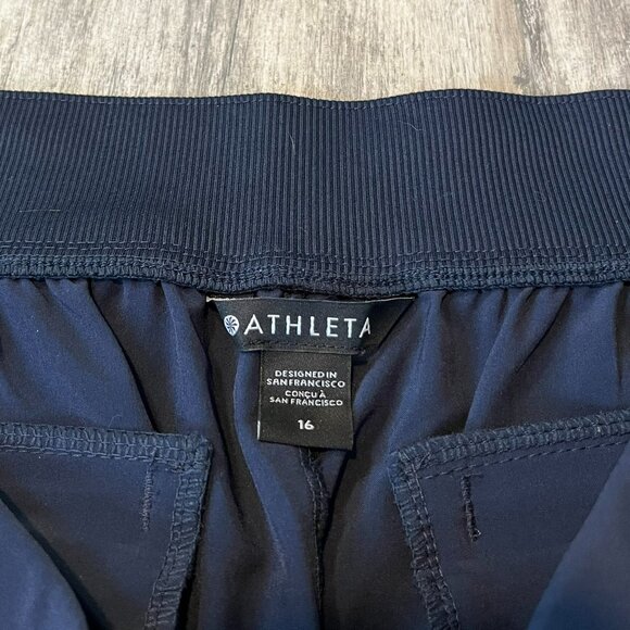NWOT! Athleta Brooklyn Mid Rise Ankle Pant, Navy Blue, Size 16 - Picture 11 of 15